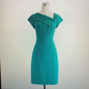 NWT J. Crew Emerald Green Origami Work Dress